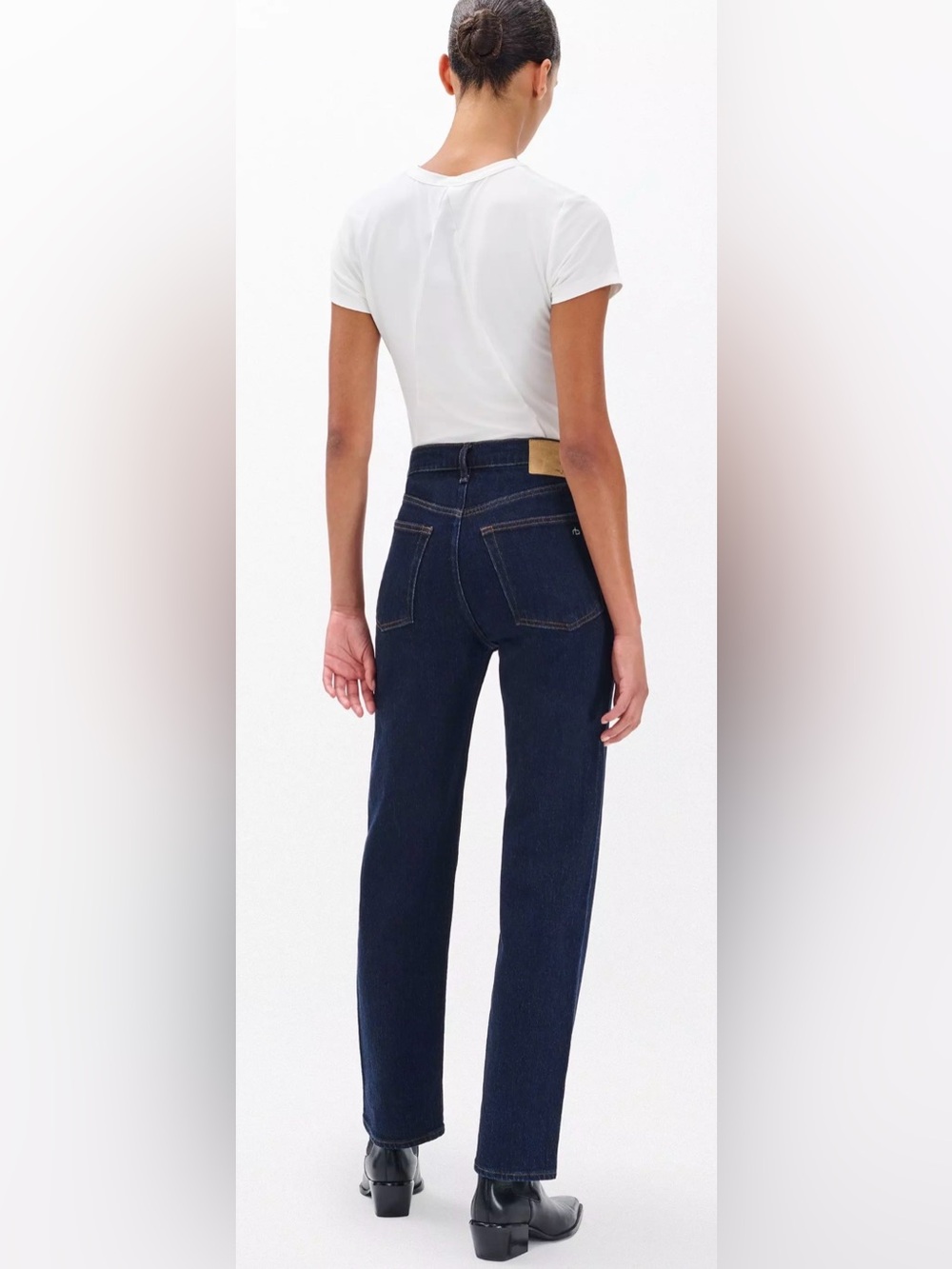 rag & bone Dark Blue Straight Leg Jeans